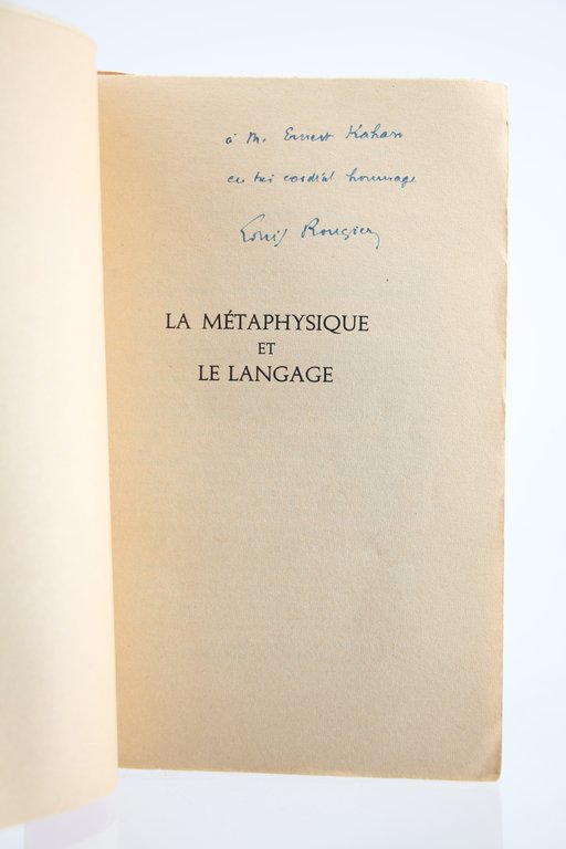 La Métaphysique et le Langage