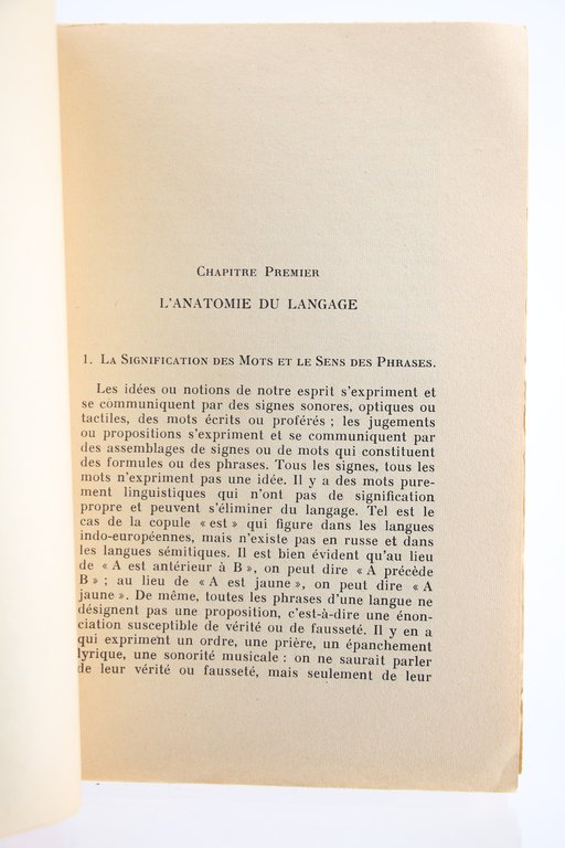 La Métaphysique et le Langage