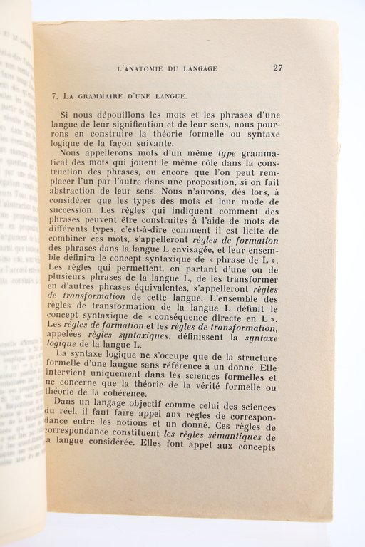 La Métaphysique et le Langage