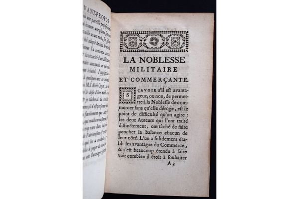 La noblesse militaire et commerçante; en réponse aux objections faites …