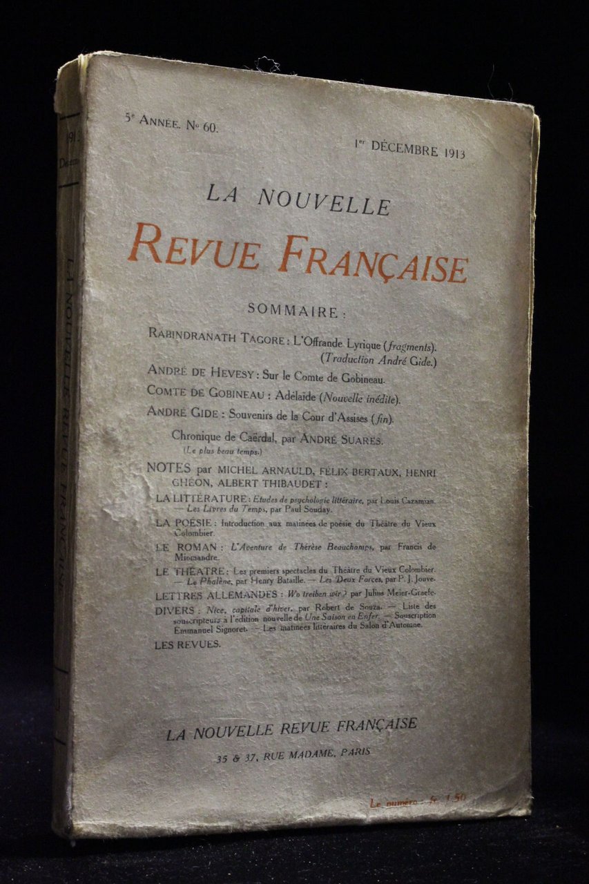 La Nouvelle Revue Française N°60 de la 5ème année