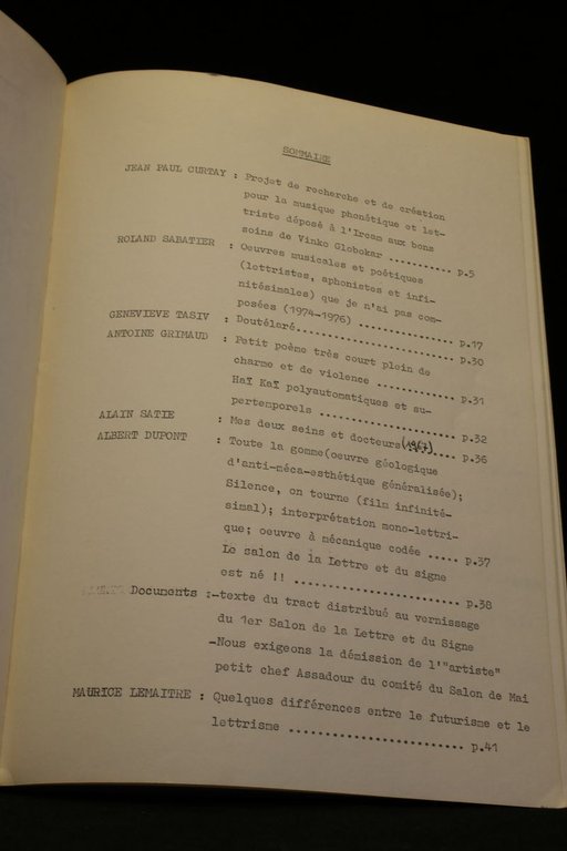 La novation N°4, revue du mouvement lettriste