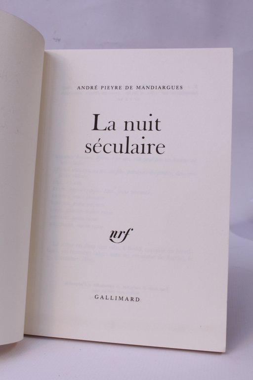 La nuit séculaire