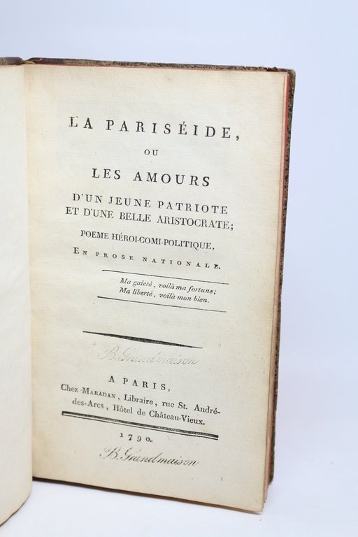 La Pariseide ou les Amours d'un jeune patriote et d'une …