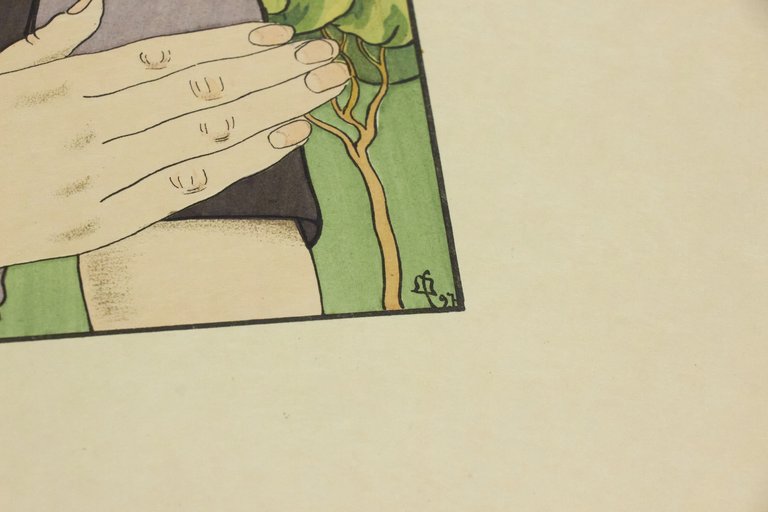 "La phalène des îles de la mer" - Lithographie originale …