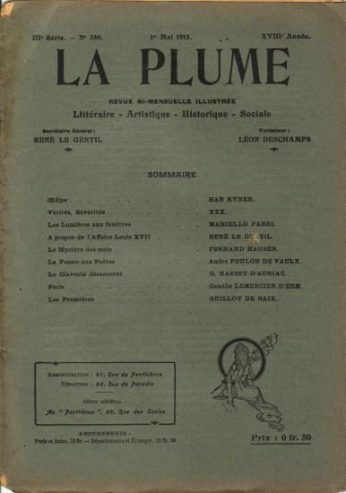 La Plume, revue littéraire, artistique et sociale N°386 de la …