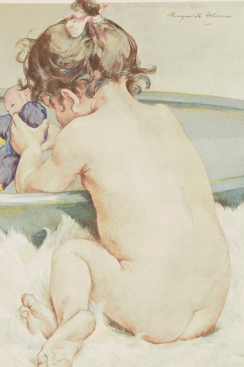 La poupée - Lithographie originale sur Japon - L'Estampe Moderne