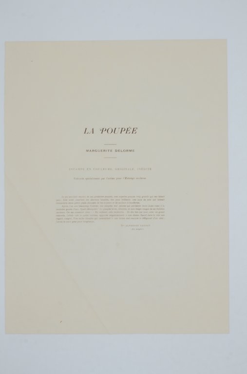 La poupée - Lithographie originale sur Japon - L'Estampe Moderne