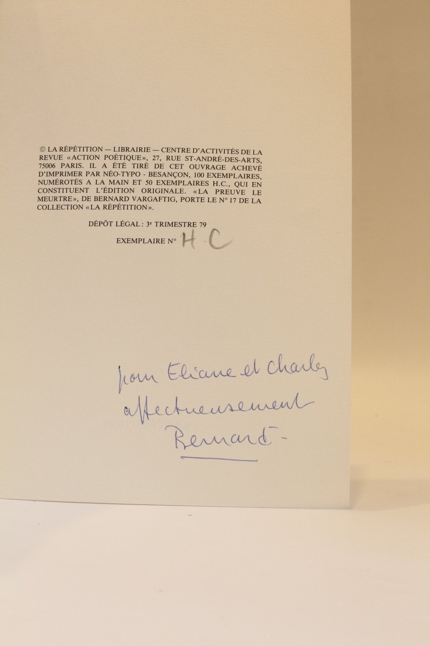 La preuve le meurtre