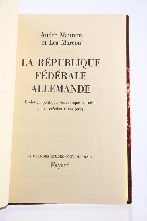 La République fédérale allemande. Evolution politique, économique et sociale de …