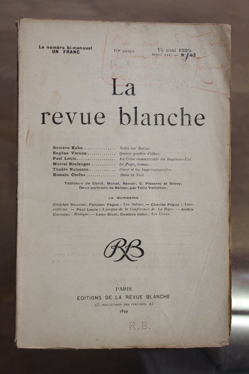 La revue blanche. N°43 de la dixième année