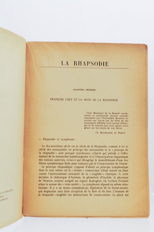 La rhapsodie - Verve et improvisation musicale