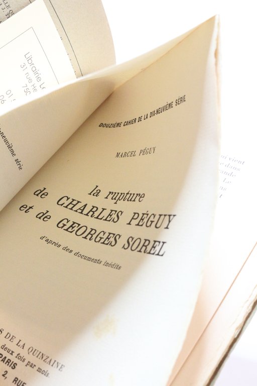 La rupture de Charles Péguy et de Georges Sorel