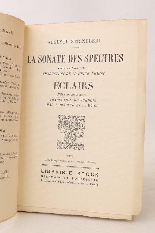 La sonate des spectres suivi de Eclairs