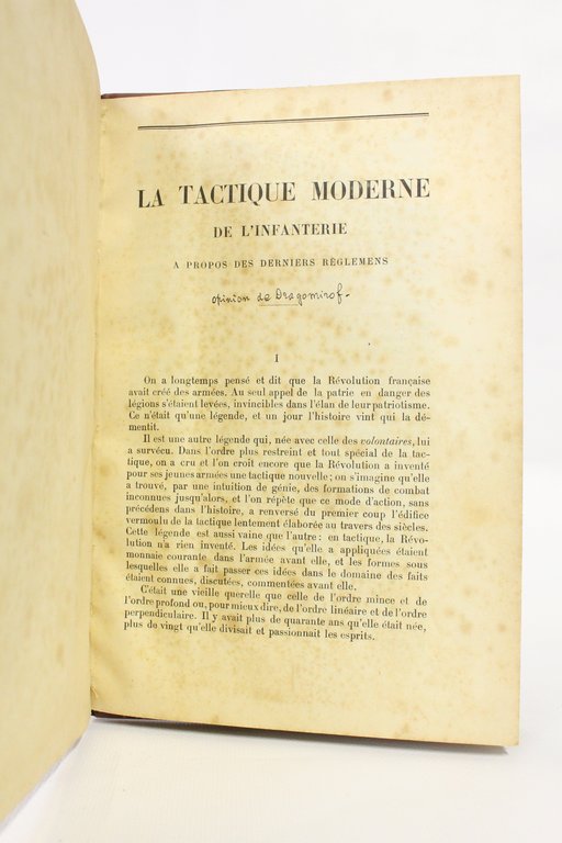 La tactique moderne de l'infanterie à propos des derniers réglements …