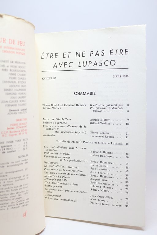 La Tour de Feu N°85 : Etre ou ne pas …