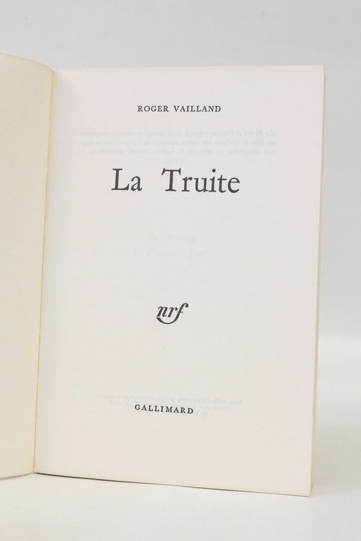 La truite - Exemplaire de René Char