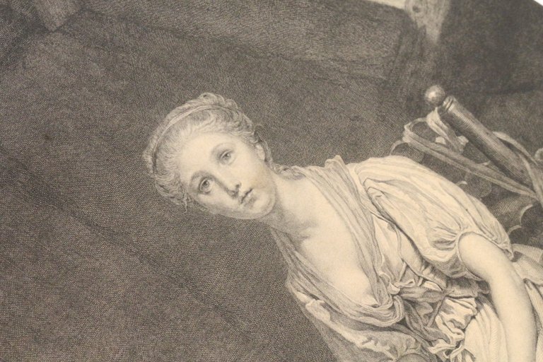 La Vertu chancelante signée par le peintre