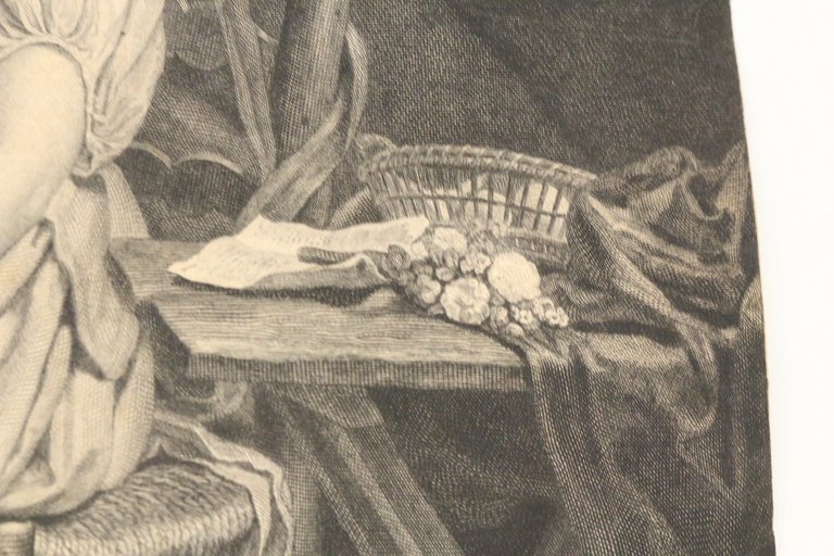 La Vertu chancelante signée par le peintre