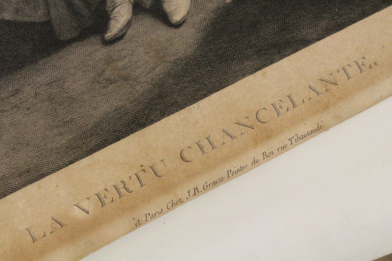 La Vertu chancelante signée par le peintre
