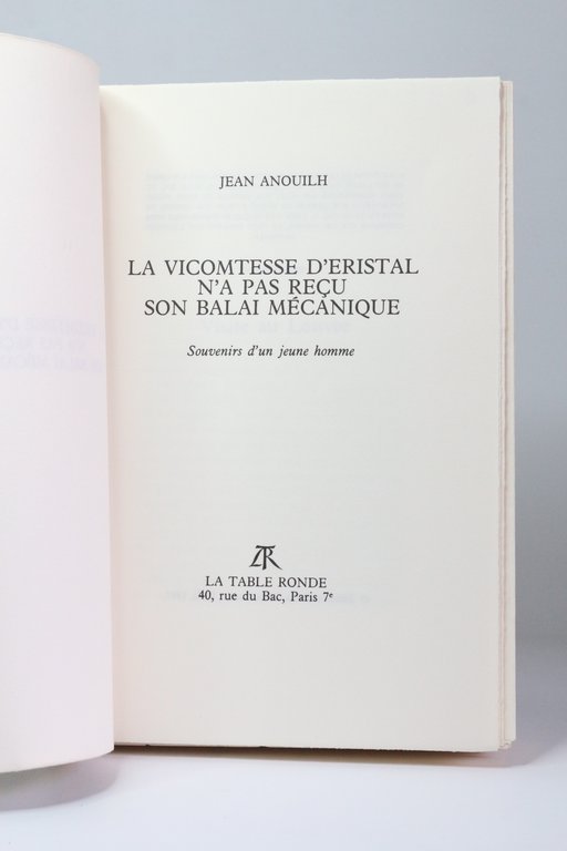 La Vicomtesse d'Eristal n'a pas reçu son balai mécanique. Souvenir …