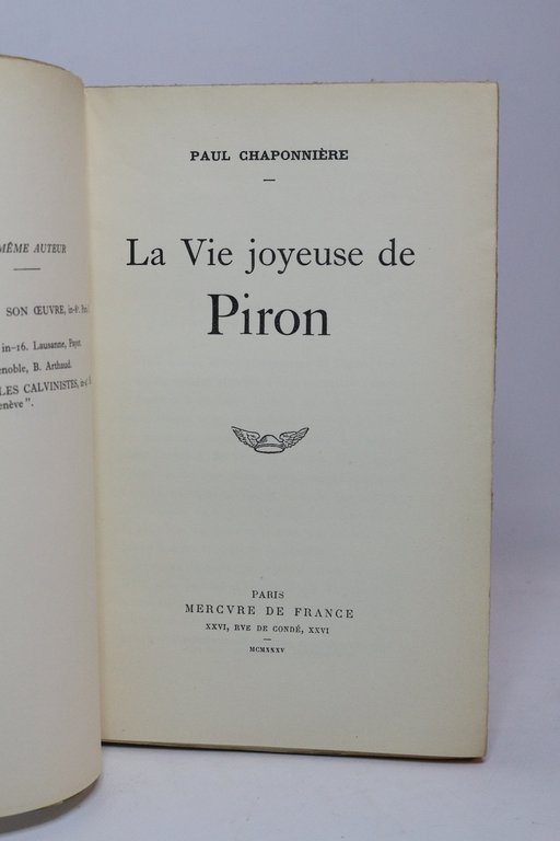 La vie joyeuse de Piron