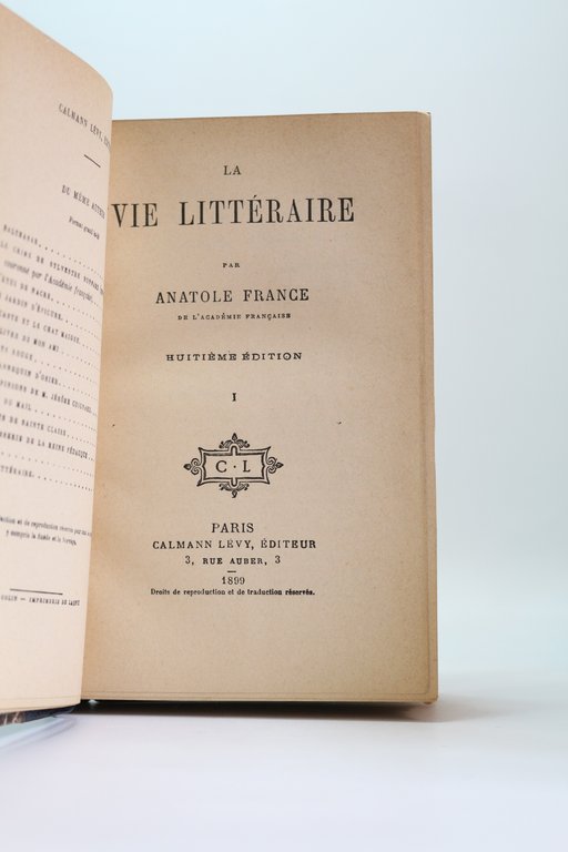 La vie littéraire. Volumes I II, III & IV