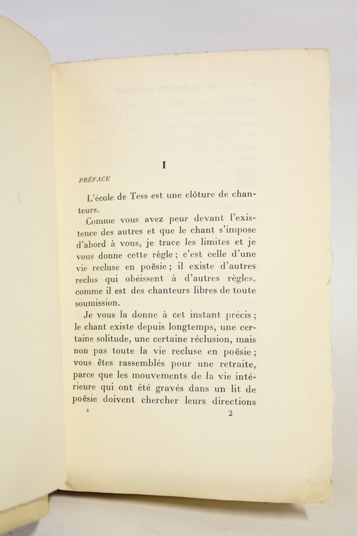 La vie recluse en poësie suivi de Présence et poësie …