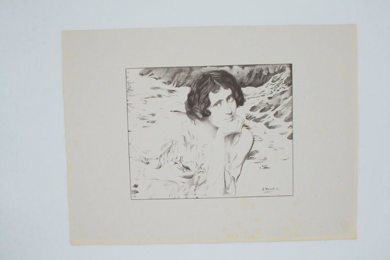 La voix des sources - Lithographie originale sur Chine - …