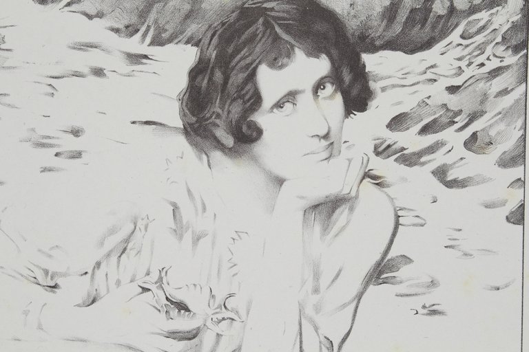 La voix des sources - Lithographie originale sur Chine - …