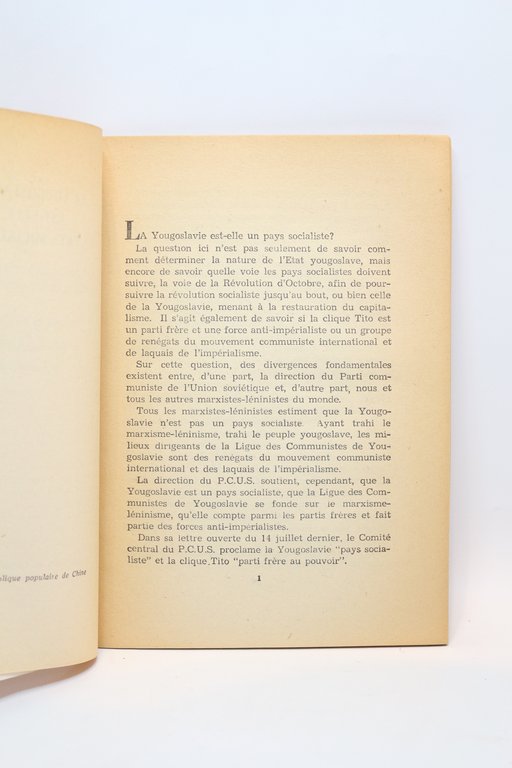 La Yougoslavie est-elle un pays socialiste ? A propos de …