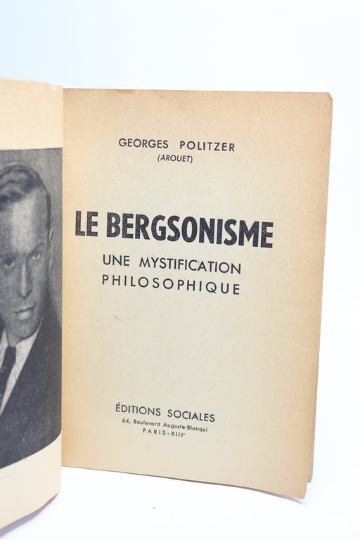 Le bergsonisme une mystification philosophique