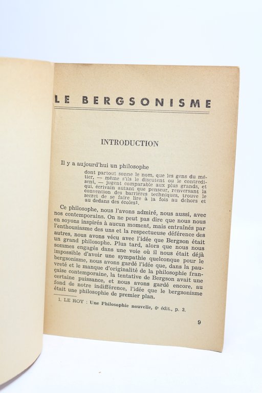 Le bergsonisme une mystification philosophique