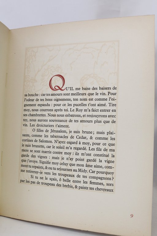 Le cantique des cantiques qui est de Salomon. C'est le …