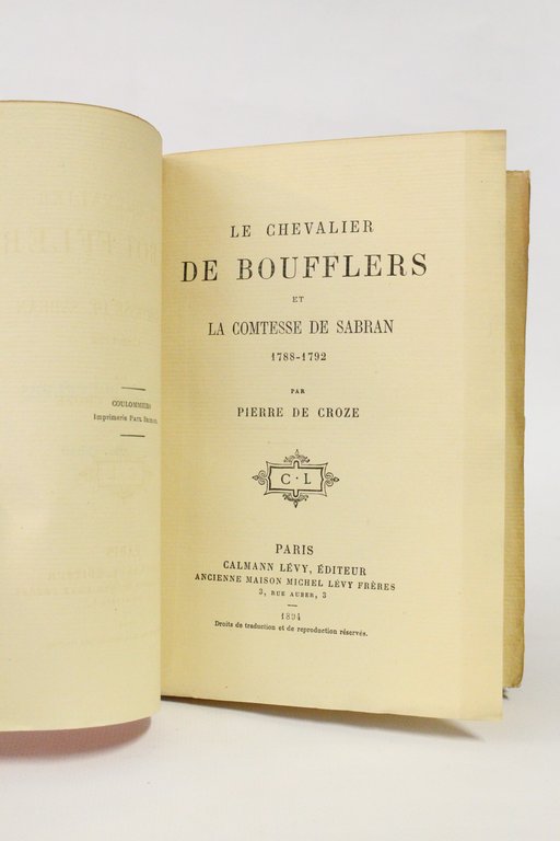 Le chevalier de Boufflers et la comtesse de Sabran 1788-1792