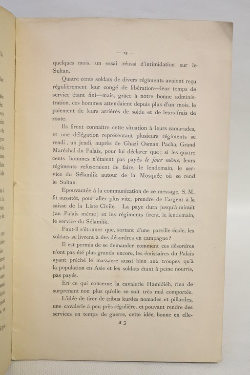 Le comité musulman de Constantinople à sa seigneurie le marquis …