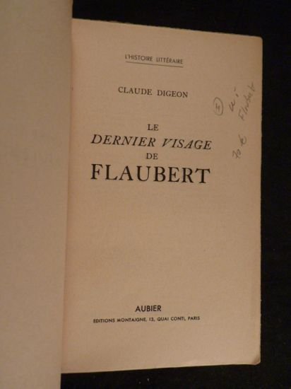 Le dernier visage de Flaubert