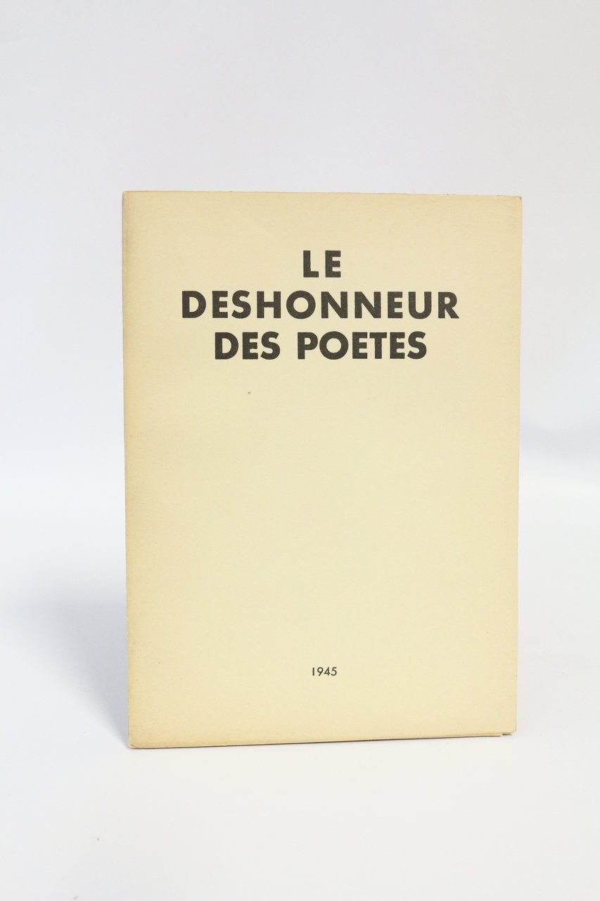 Le déshonneur des poètes