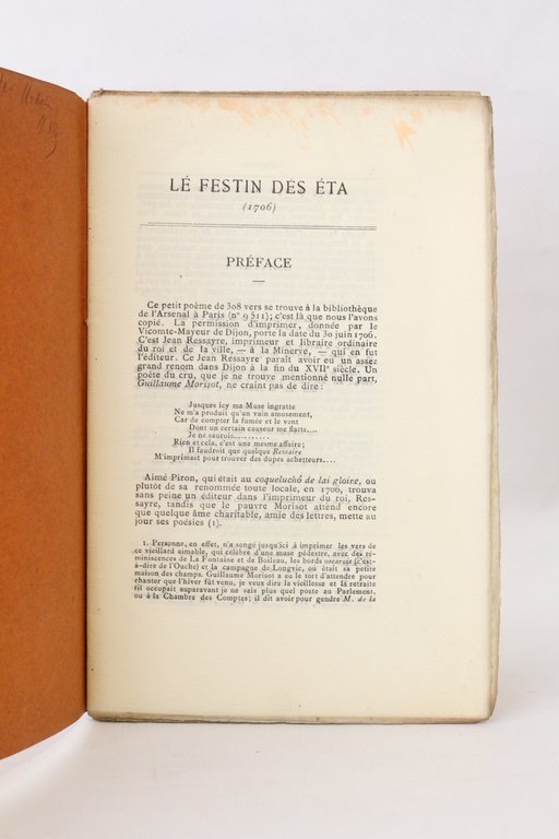 Le festin des Eta, poëme bourguignon (1706)