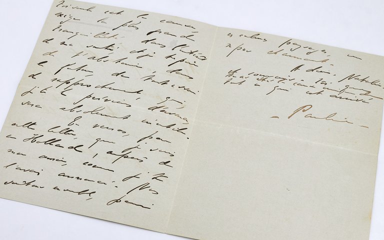 Le feu et la glace. Ensemble de deux lettres autographes …
