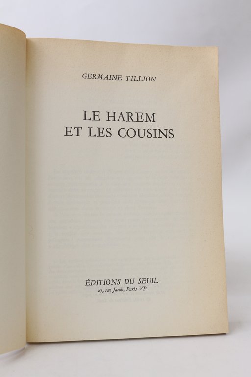 Le harem et les cousins