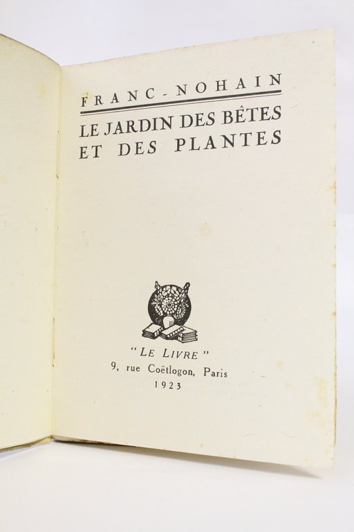 Le jardin des bêtes et des plantes