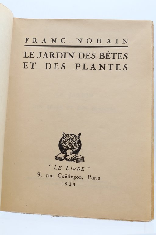 Le jardin des bêtes et des plantes