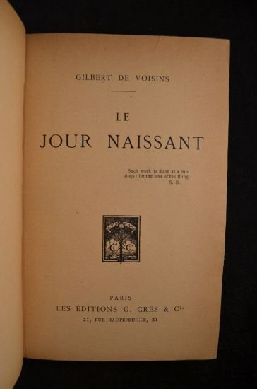 Le jour naissant