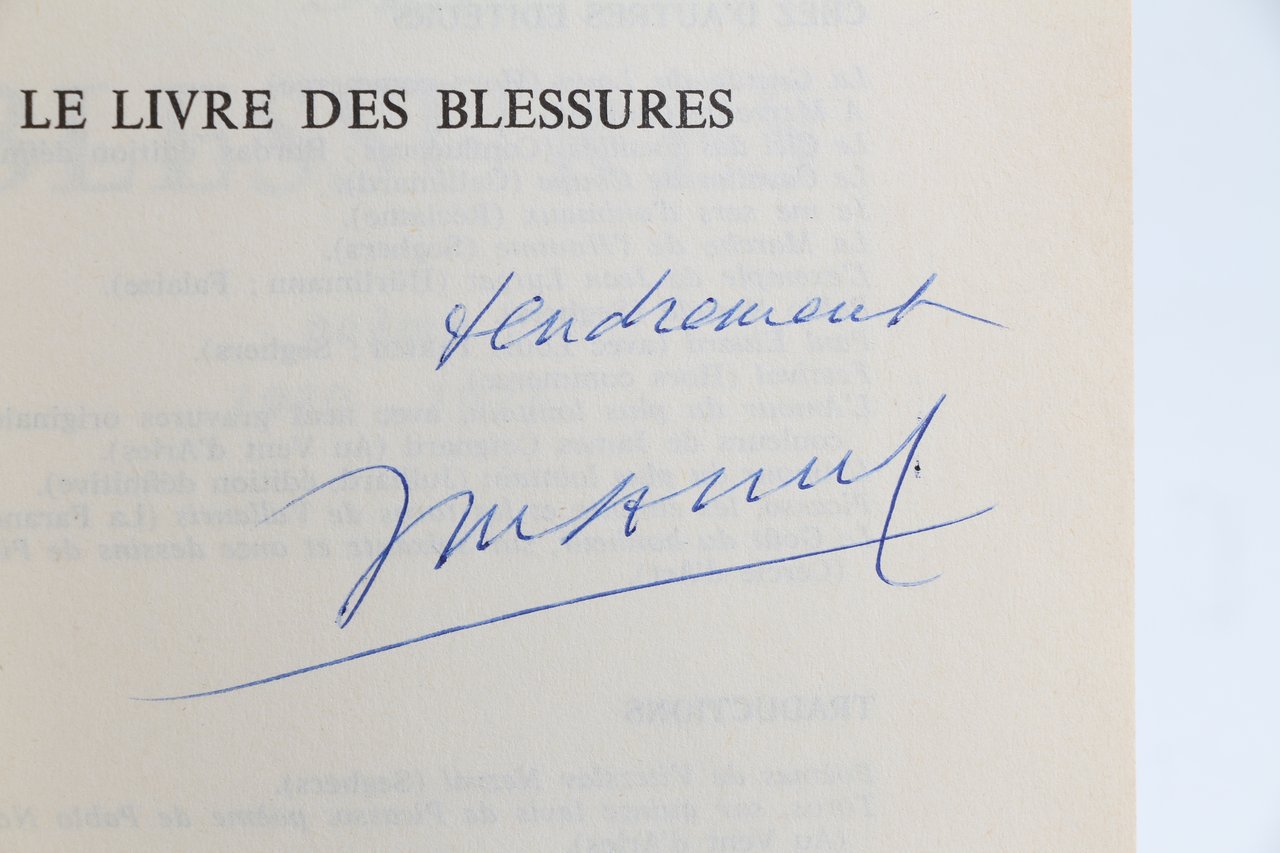 Le livre des blessures