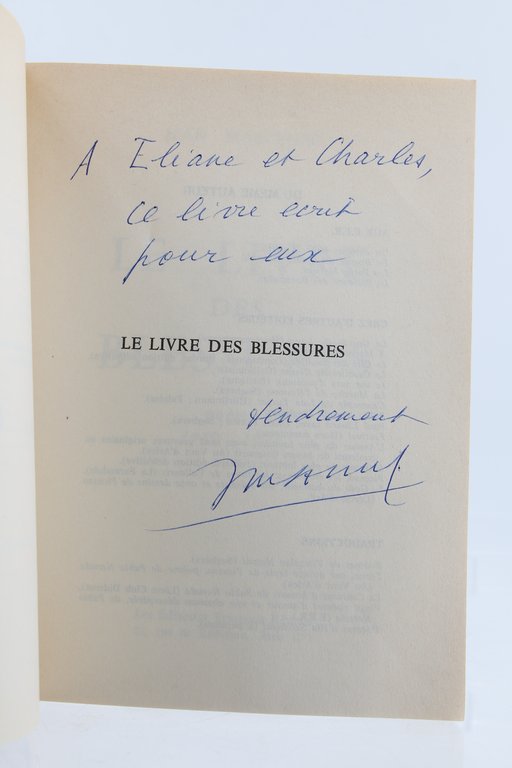 Le livre des blessures