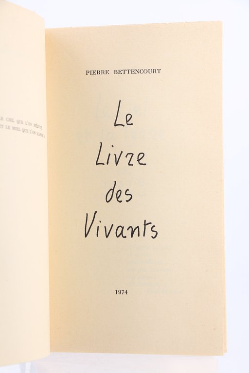 Le Livre des Vivants
