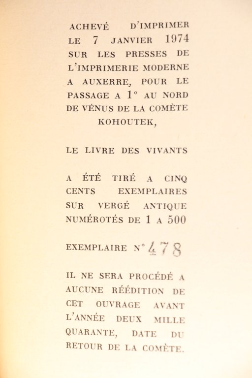 Le Livre des Vivants