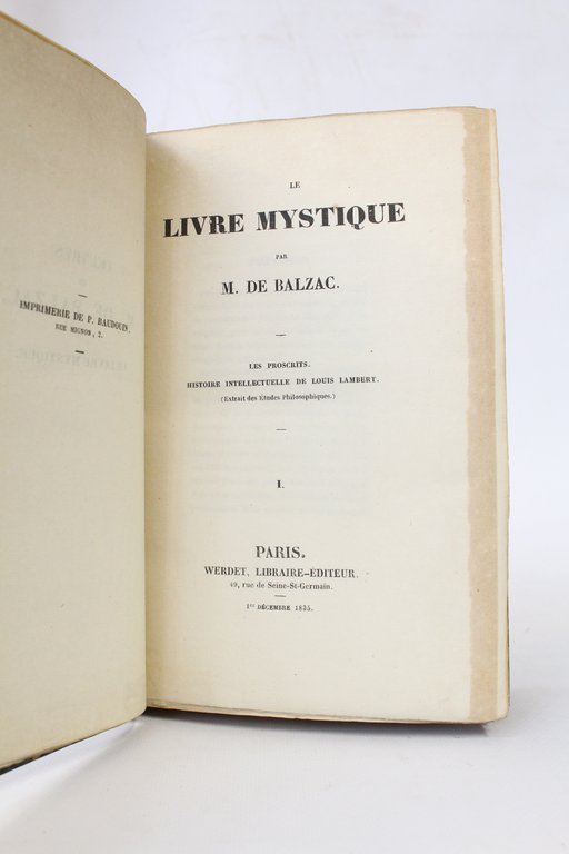 Le livre mystique. - Les proscrits. - Histoire intellectuelle de …