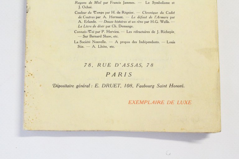 Le Métier au théâtre in La Nouvelle Revue française n°4 …